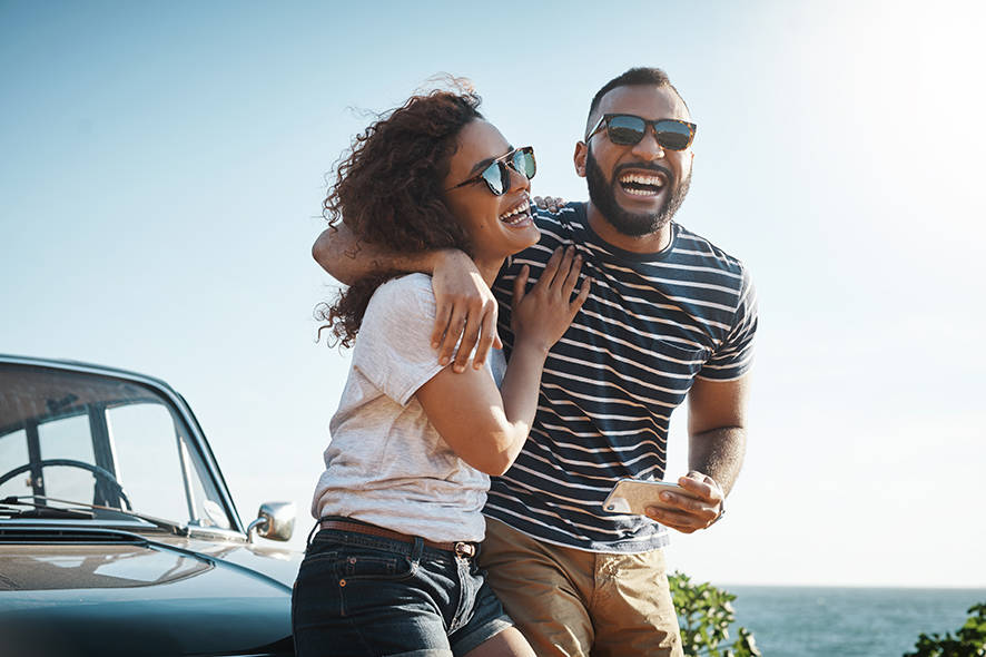 smiling couple